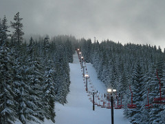 Mount Hood Skibowl at night