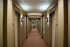 Richard in the corridor of the Morning Star Lodge