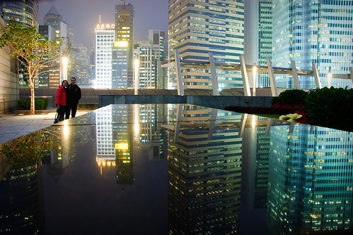 Richard and I on the roof of the IFC