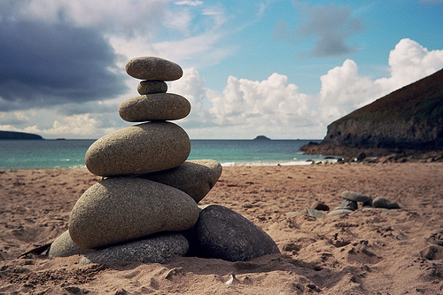 Pebble Art at Porthmelgan