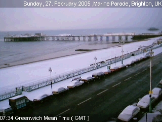 Snow on Brighton Beach
