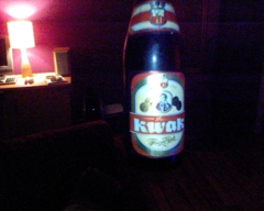 Kwak beer bottle