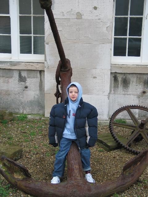 Reece and an anchor