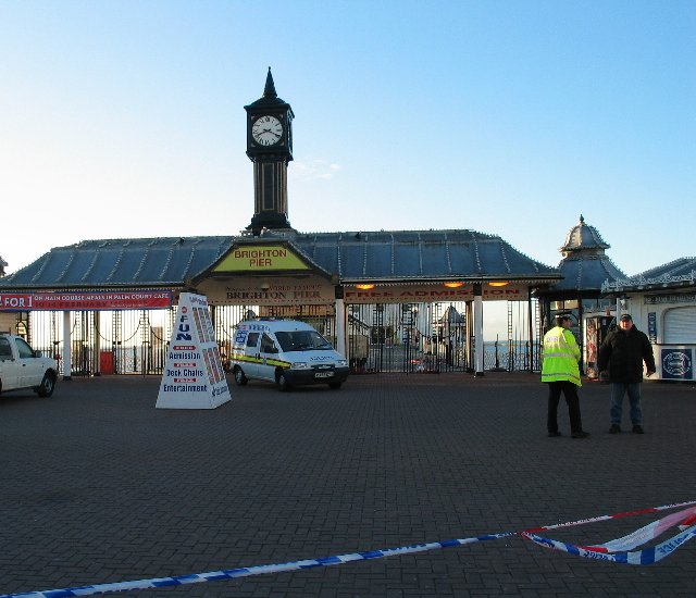 Pier cordoned off