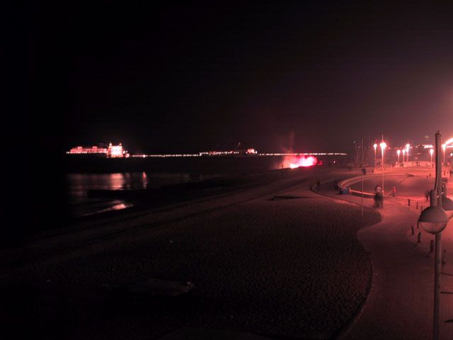 West Pier and Beach Fire