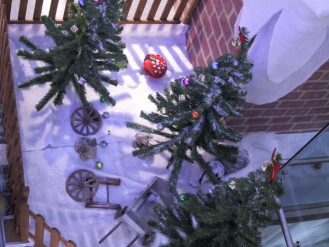 Looking down at Santa's Grotto