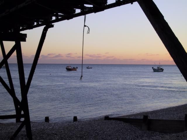 Underneath the lifeboat walkway