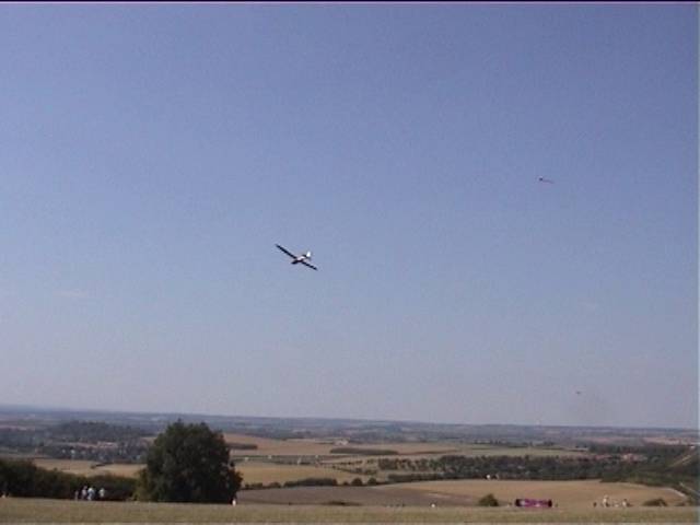 A glider over the downs