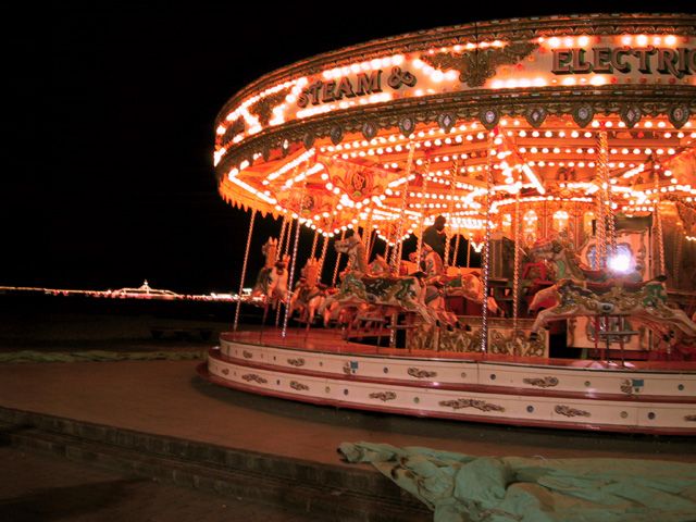 The left side of the carousel