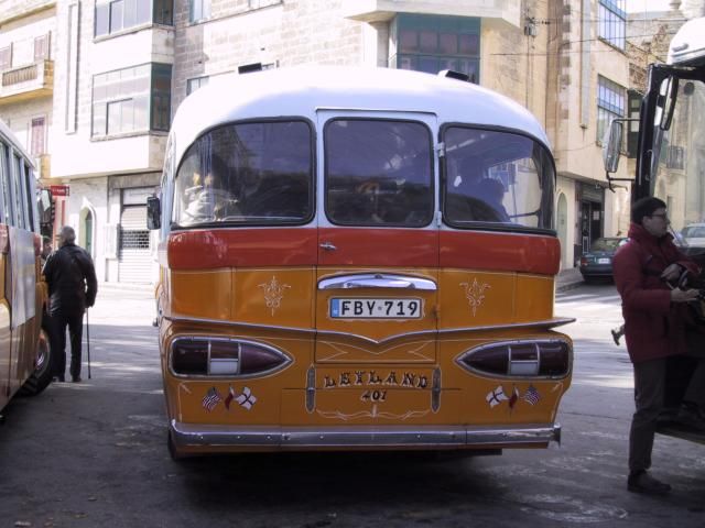 The back end of a bus