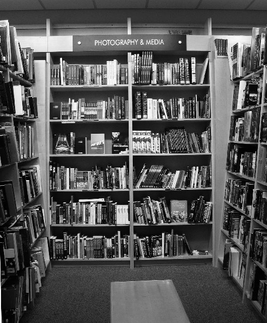 Photography section of book shop
